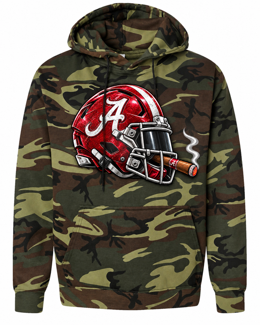 League of Smoke Alabama camo hoodie mockup