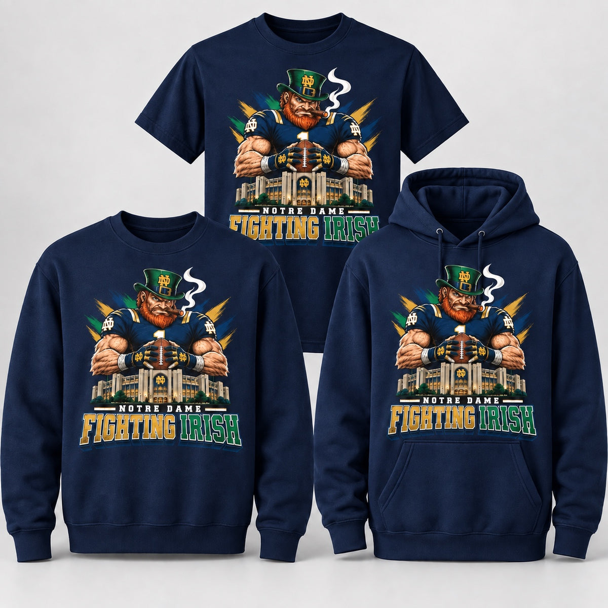 League of Smoke – Notre Dame Fighting Irish apparel set
