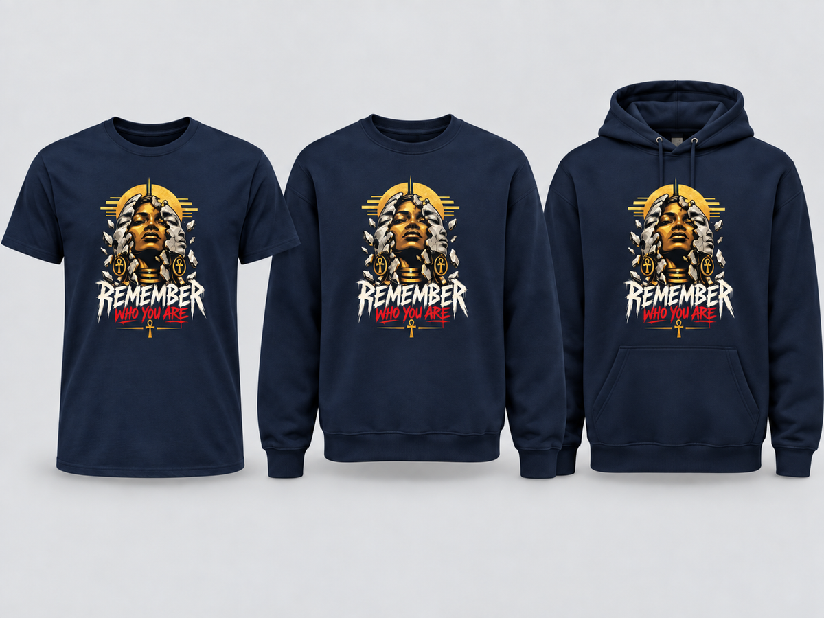 Remember Who You Are navy garment set