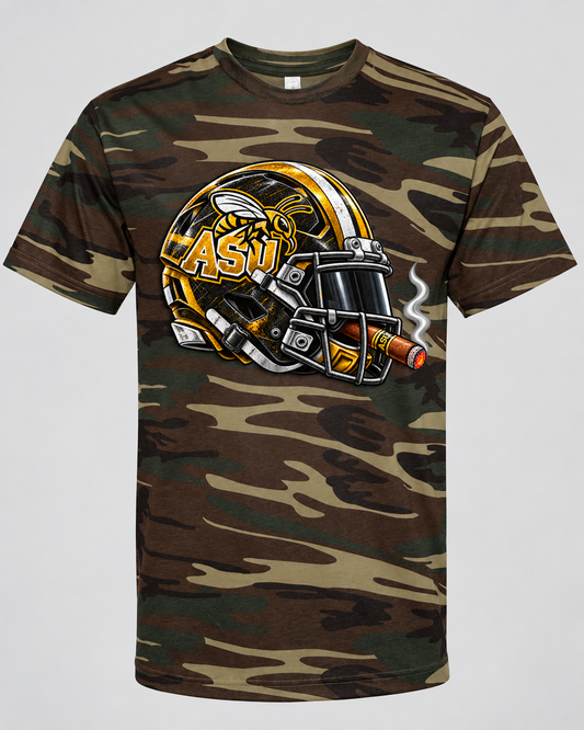 League of Smoke Alabama State camo tee mockup