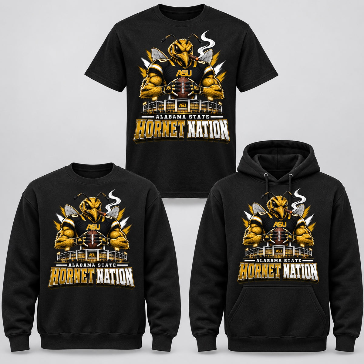 League of Smoke – Alabama State Hornet Nation apparel set