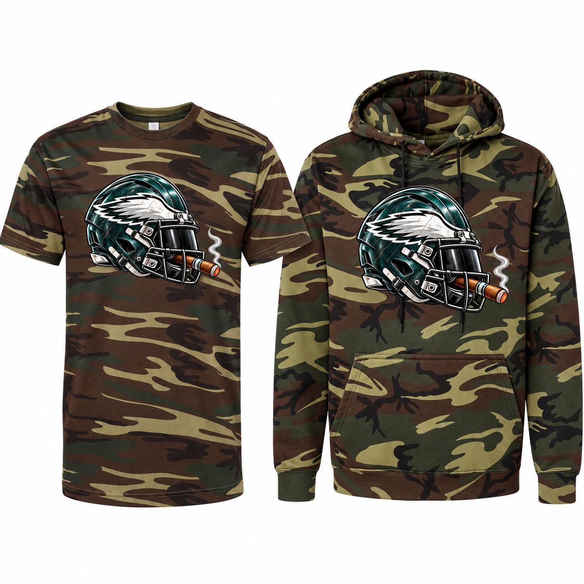 Green Bay Packers League of Smoke Camo Edition tee and hoodie