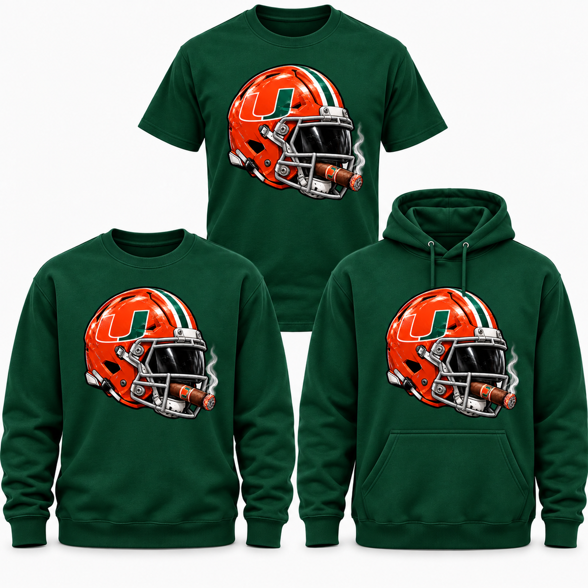 League of Smoke College Helmet Series – Miami Hurricanes