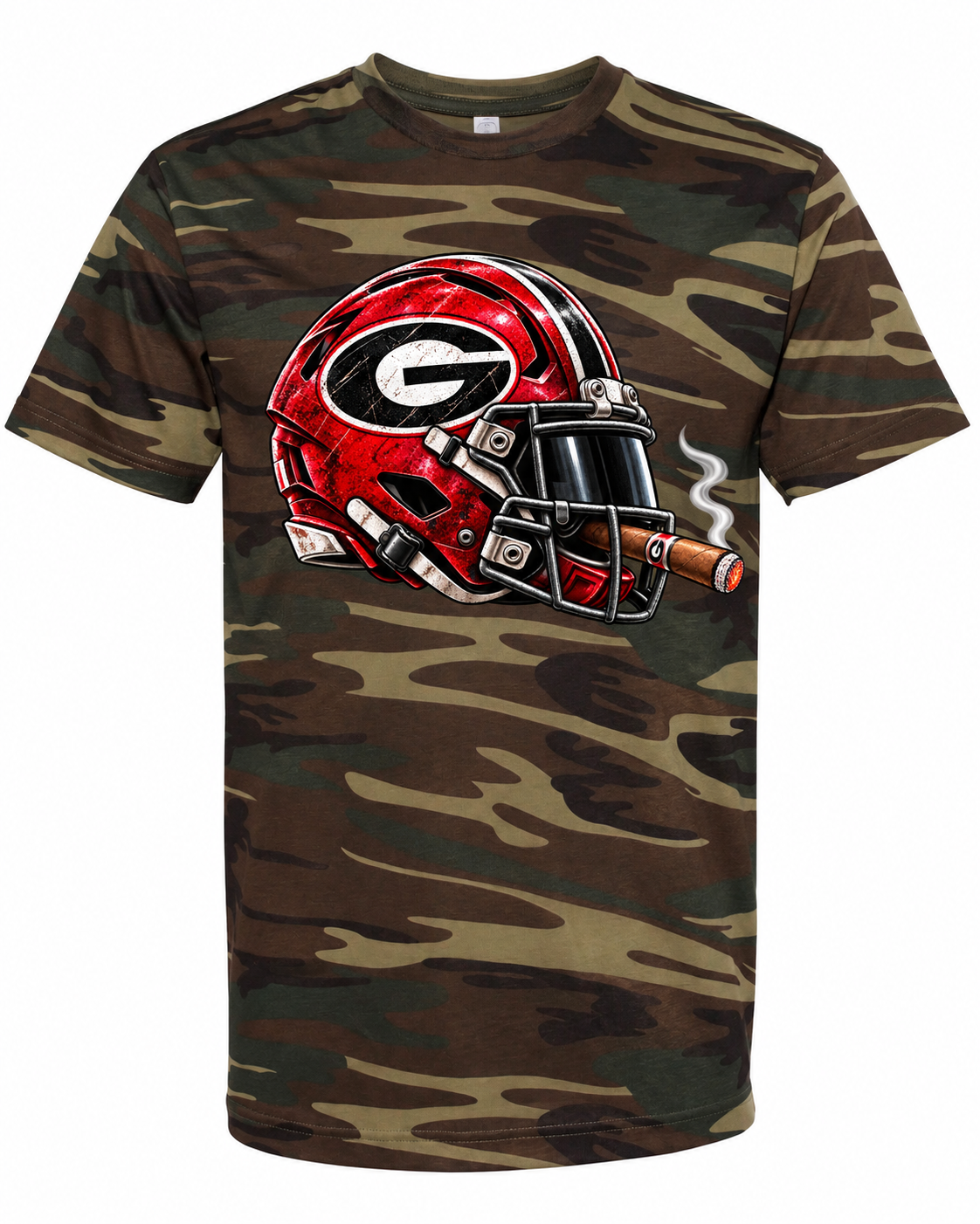 League of Smoke Georgia camo tee mockup