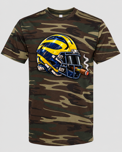 League of Smoke Michigan camo tee mockup