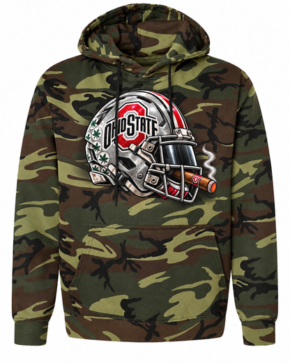 League of Smoke Ohio State camo hoodie mockup