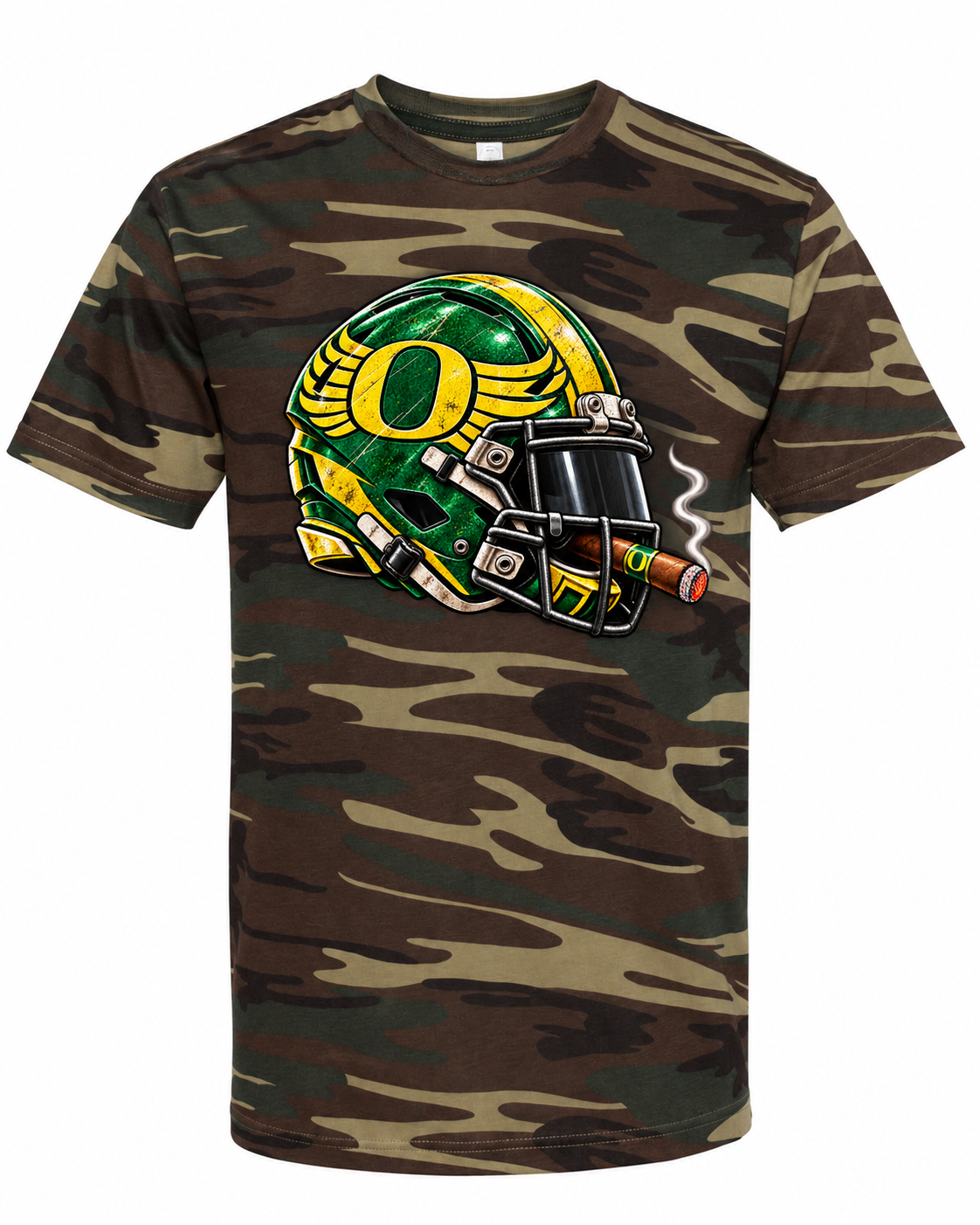 League of Smoke Oregon camo tee mockup