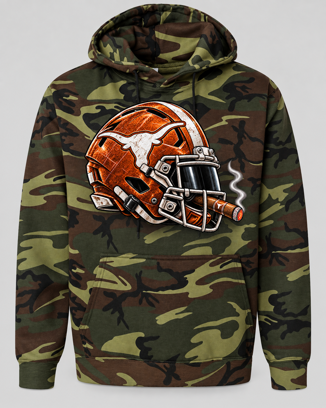 League of Smoke Texas camo hoodie mockup