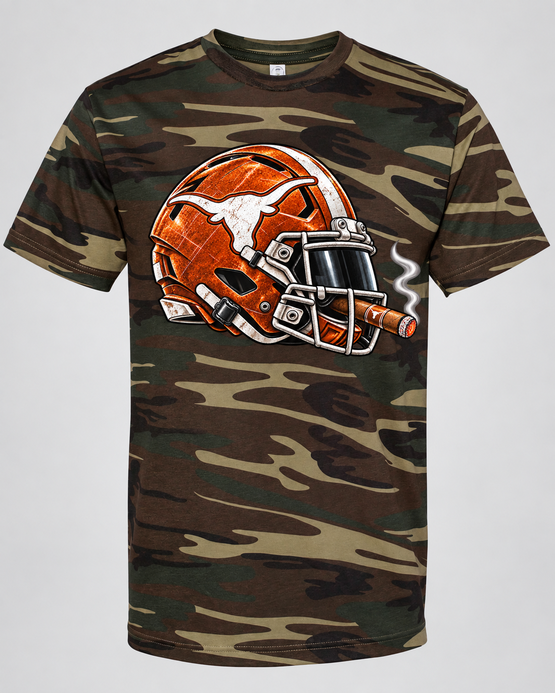 League of Smoke Texas camo tee mockup