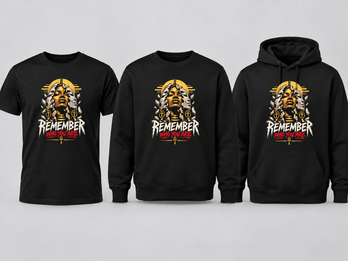 Remember Who You Are black garment set
