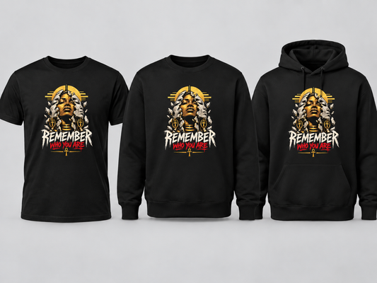 Remember Who You Are black garment set