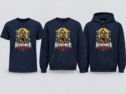 Remember Who You Are navy garment set