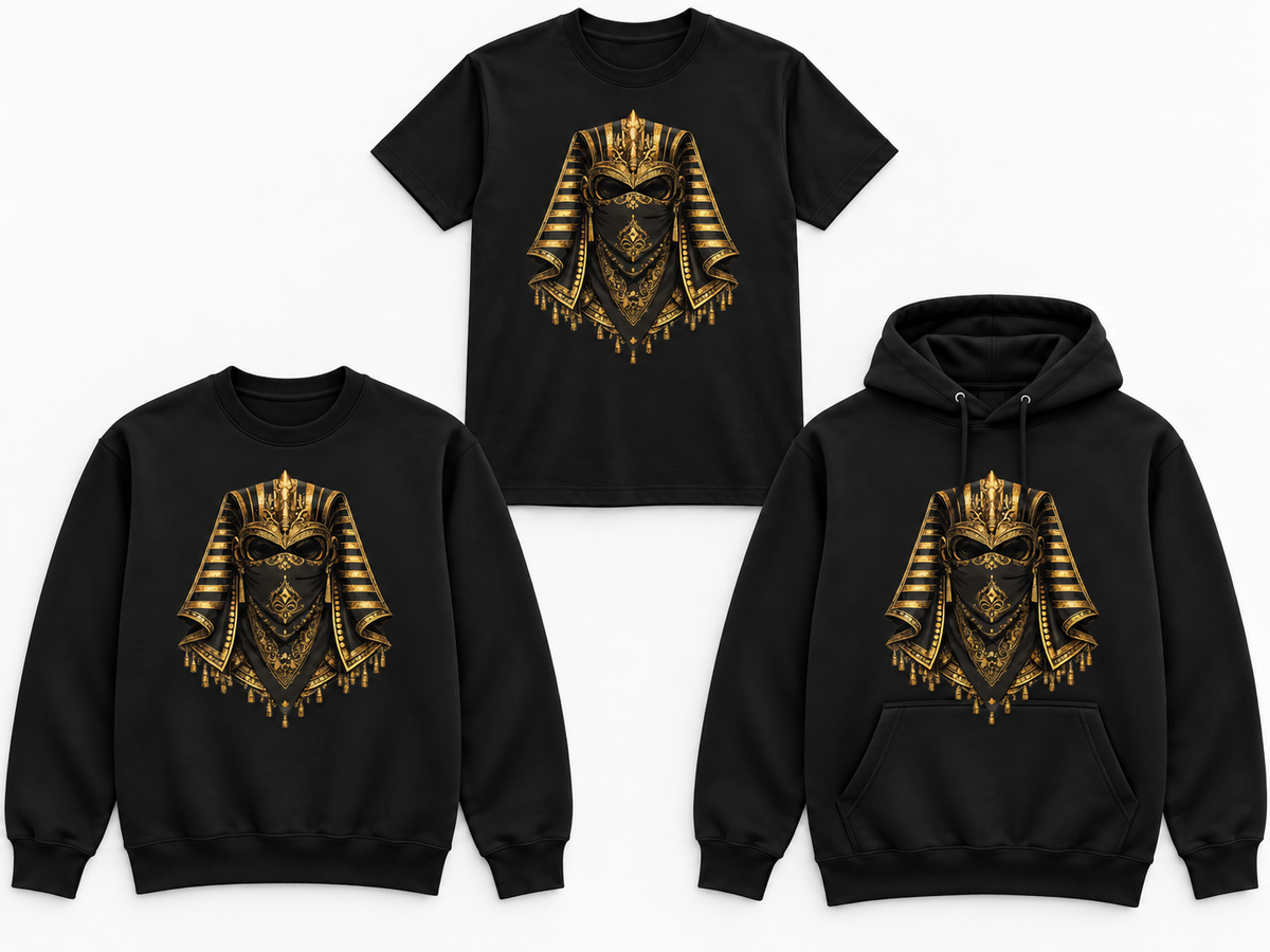 Sacred Silence black tee crewneck and hoodie mockup